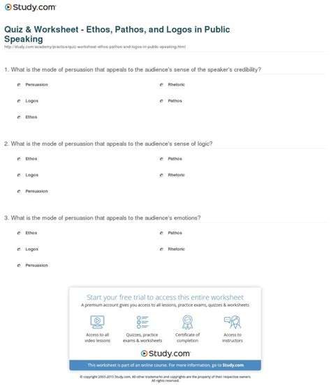 10 Introduction To Ethos Pathos And Logos Worksheet Answers Worksheets Decoomo