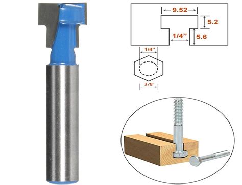 X Shank T Slot Cutter Router Bit For Wood Perforation Keyhole