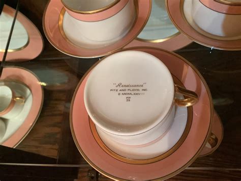 Fitz Floyd China Set Gorgeous Salmon Color Estatesales Org