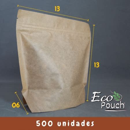 Saco Stand Up Pouch Sustentável Eco Pouch Kraft