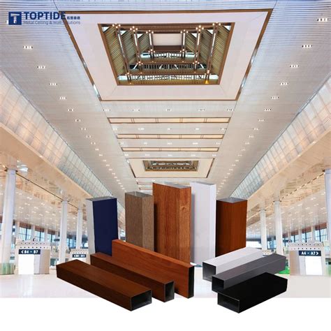 Fireproof Construction Decoration False Ceiling Design Aluminum Baffle