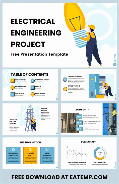 Electrical Engineering Project PPT Presentation Template Free