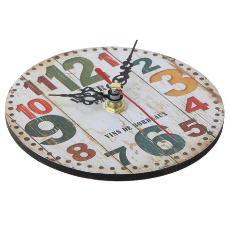 Horloge Horloge Murale En Bois Vintage Grand Format Shabby Chic