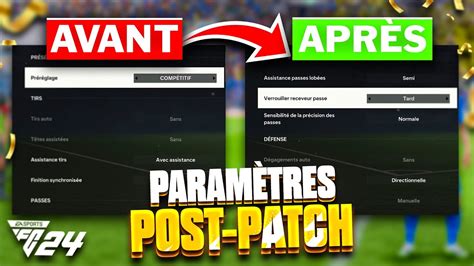 TUTO FC 24 Les Meilleurs PARAMÈTRES APRÈS le PATCH YouTube