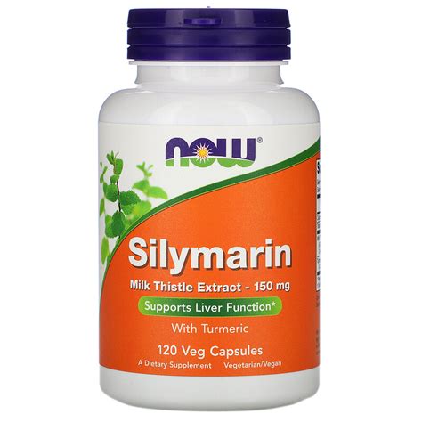 Now Foods Silymarin Milk Thistle Extract 150 Mg 120 Veg Capsules