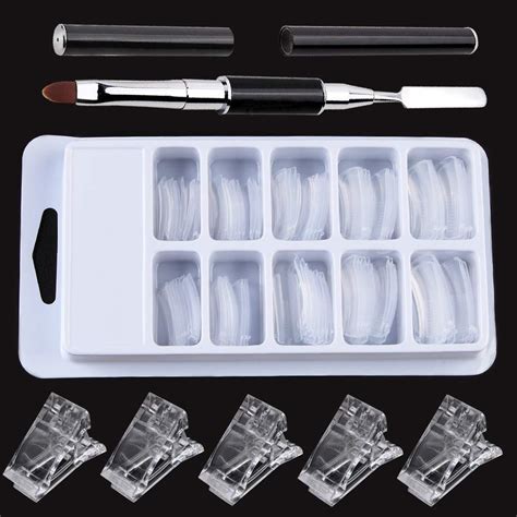 Amazon Ebanku Pcs Clear Nail Extension Form Tips Dual Nail