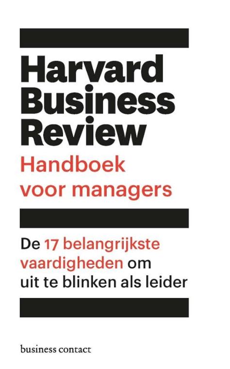 Harvard Business Review Handboek Voor Managers Veen Bosch Keuning