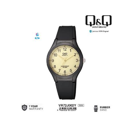 Jual Q Q QNQ QQ VR72 VR72J VR72J002Y ORIGINAL ANALOG WATCH RUBBER BAND