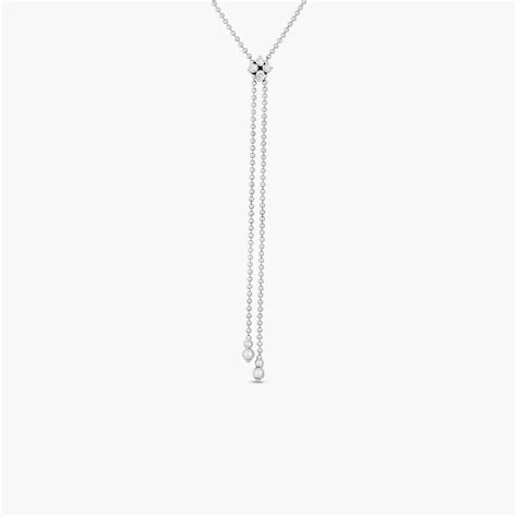 Roberto Coin Love In Verano White Gold Bead Necklace With A Adjustable