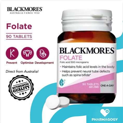 Blackmores Folate 90s Tablets Contains 500mg Folic Acid For