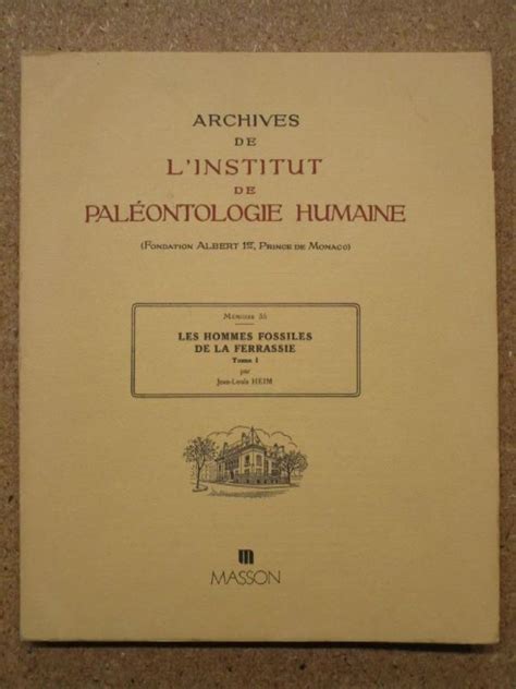 Archives De L Institut De Pal Ontologie Humaine Fondation Albert Ier