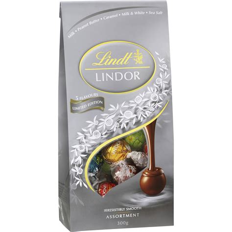 Lindt Lindor Chocolate Balls Silver Edition Assortment 300g Bag