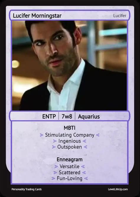 Lucifer Morningstar Enneagram Mbti Personality Type Level Life Up