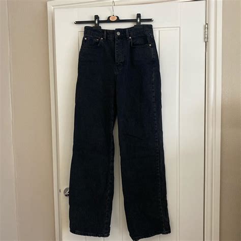 Stradivarius Black Straight Leg Jeans Size Great Depop