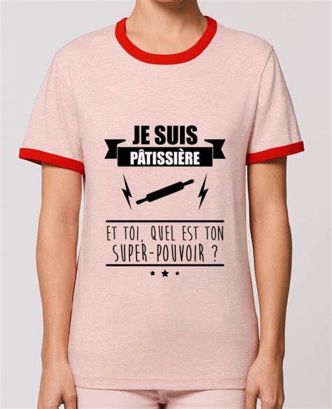 T Shirt Contrast Unisexe Stanley Ringer Je Suis P Tissi Re Et Toi