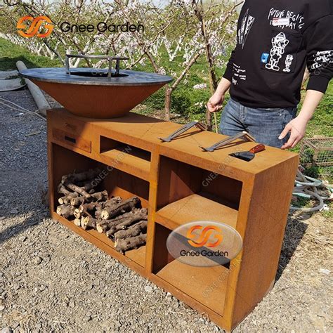 Medium Corten Steel Laser Cut Heater Metal Barbecue Fire Pit China