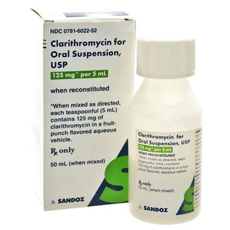 Clarithromycin Oral Solution Suspension Liquid 125mg — Mountainside