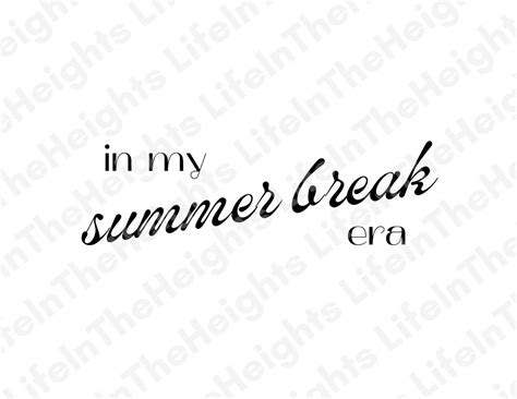 In My Summer Break Era Svg Png  Files Taylor Swift Etsy