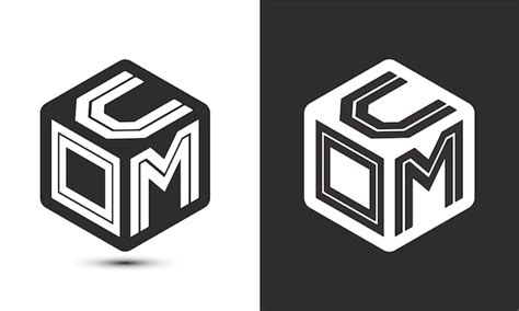 Premium Vector Uom Letter Logo Design With Illustrator Cube Logo