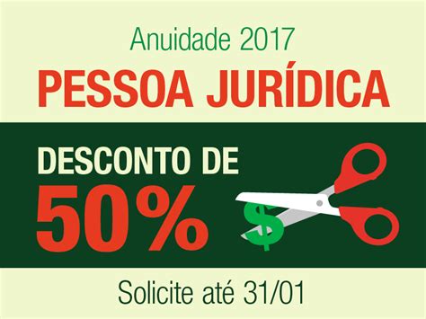 Deseja Solicitar Desconto De Na Anuidade De Pessoa Jur Dica