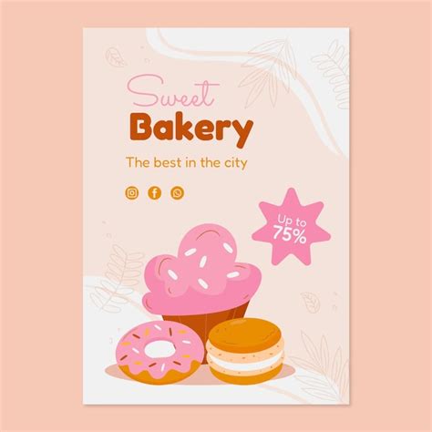 Free Vector Hand Drawn Bakery Poster Template