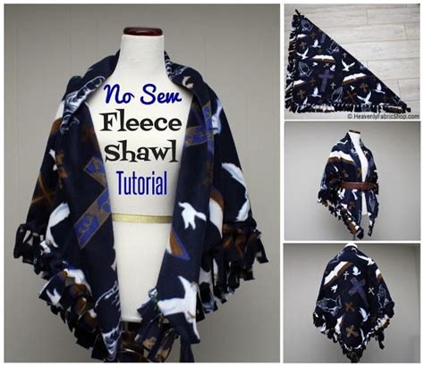 No Sew Fleece Shawl Tutorial Sewing Fleece Fleece Sewing Projects Fleece Projects