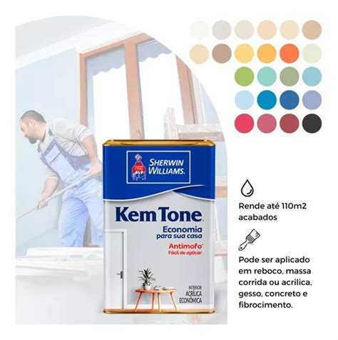 Tinta Acr Lica Fosca Kem Tone Sherwin Williams L Cobertura Superior