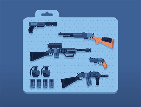 2D Guns - game assets by Kay Lousberg