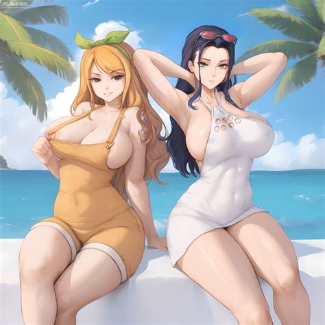 Nami And Robin Thicc Babe One Piece Hentai Blue