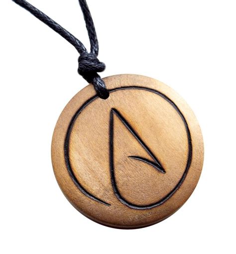 Atheist Symbol Necklace Personalised Atheism Jewellery For Men And