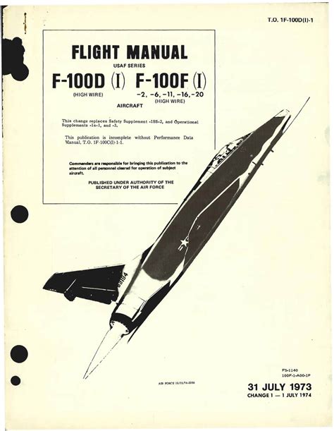 North American F Super Sabre Flight Manuals