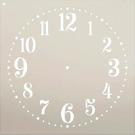 Schoolhouse Clock Stencil By StudioR12 DIY Farmhouse Home Decor Gift