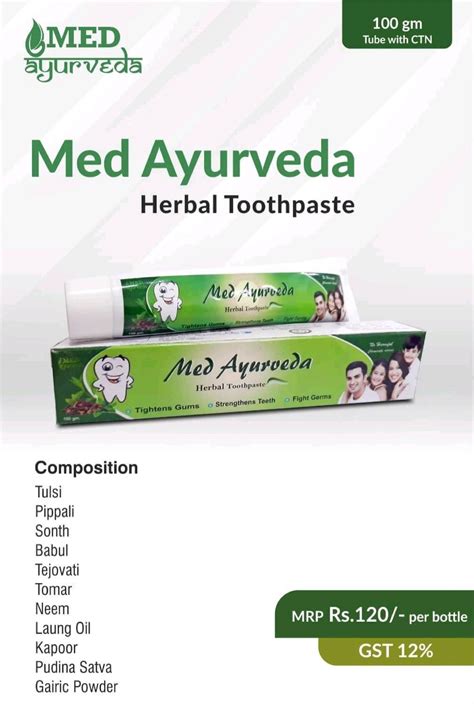 Med Ayurveda Toothpaste Manufacturer Supplier Franchise