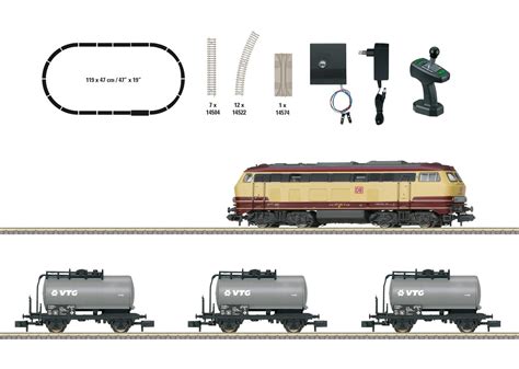 Minitrix 11160 Digital Startset Güterzug mit Diesellok BR 217 DB AG