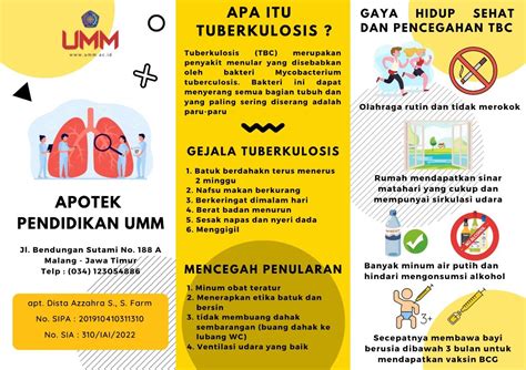 Tbc Brosur Tuberculosis Pencegahan Leaflet Education Save Poster