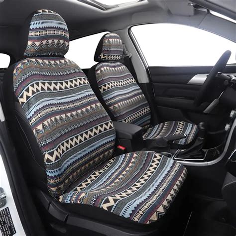 8pcs Universal Babric Car Seat Cover Baja Saddle Blanket Auto Seat Cushion Bohemian Ethnic Style