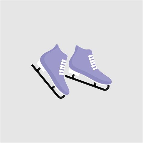 Conjunto De Iconos De Patines De Hielo Conjunto Plano De Iconos