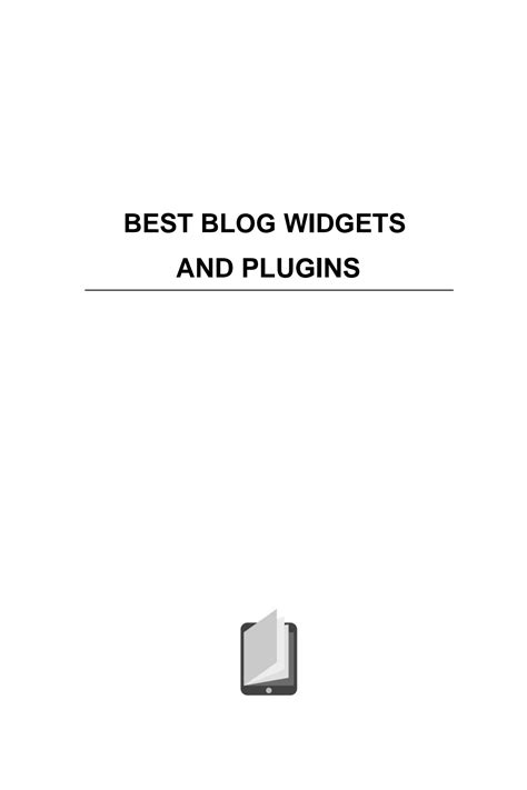 Solution Best Blog Widgets And Plugins Studypool