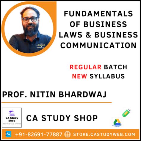 Prof Nitin Bhardwaj Cma Foundation Business Law And Business Communication