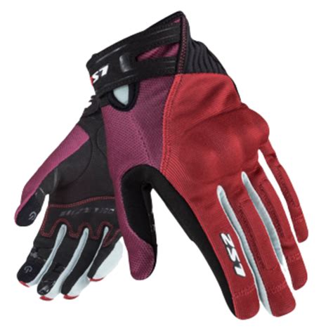 Guante LS2 Mujer DART 2 Negro Rojo Gris Direli Motos