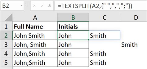 Extracting Initials In Excel Part 1 A4 Accounting