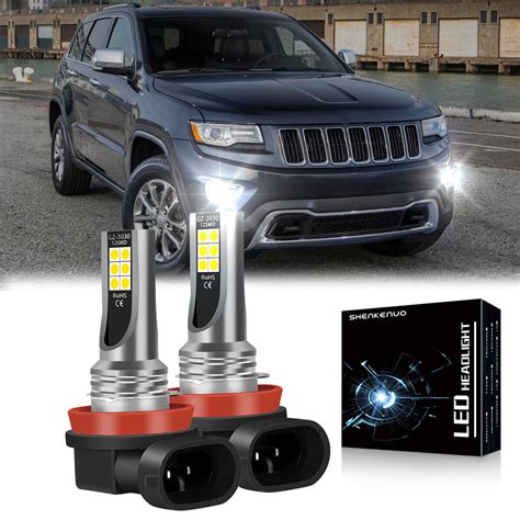 6000K White LED Fog Driving Light Bulbs For Jeep Grand Cherokee 2014