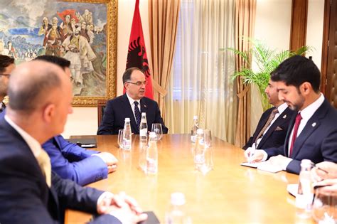 President Begaj Welcomes Interpol President Mr Ahmed Nasser Al Raisi Presidenti I Republikës