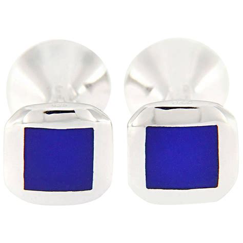 Swiss Blue Topaz Sterling Silver Cufflinks For Sale At 1stdibs