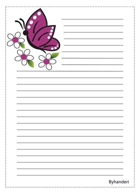 Byhanderi 947 Writing Paper Printable Stationery Printable Paper