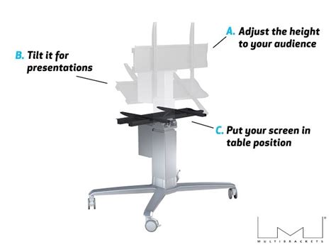 Multibrackets M Motorized Touch Tilt And Table 120kg Max Device Specific