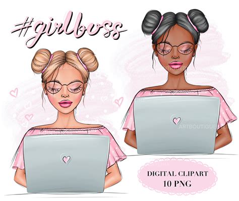 Lady Boss Clipart Boss Girl Girlboss Boss Babe Fashion Etsy