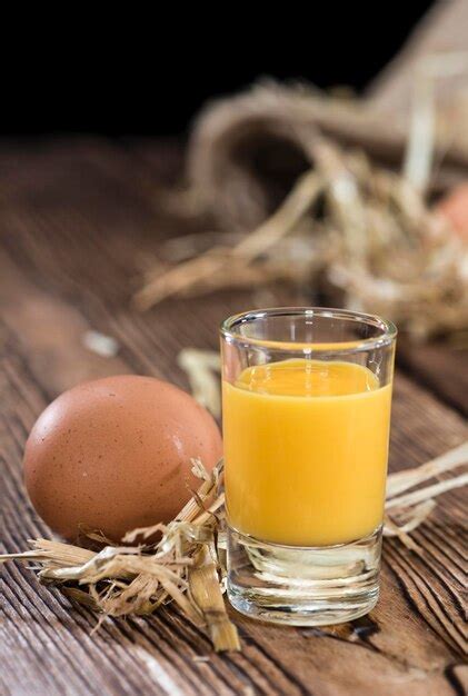 Premium Photo Fresh Made Egg Liqueur