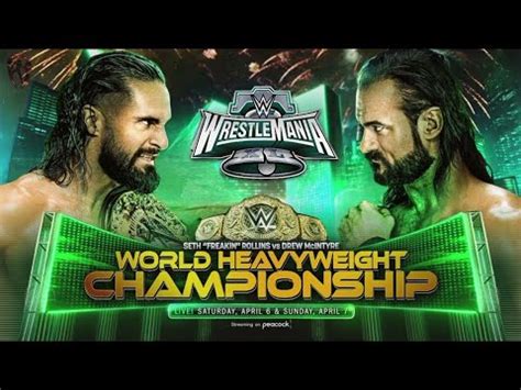 WWE 2K24 Dream Match Drew McIntyre Vs Seth Rollins Wrestlemania 40