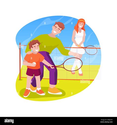 Tennis Courts Isolated Cartoon Vector Illustration Public Tennis Court